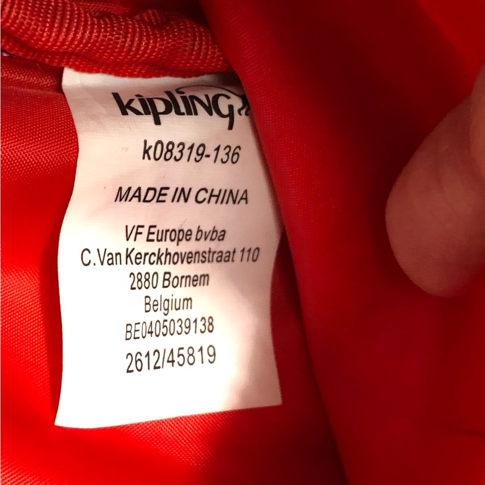 Kipling Small Nylon Red Crossbody Bag With Adjustable Strap Red - Picture 5 of 9